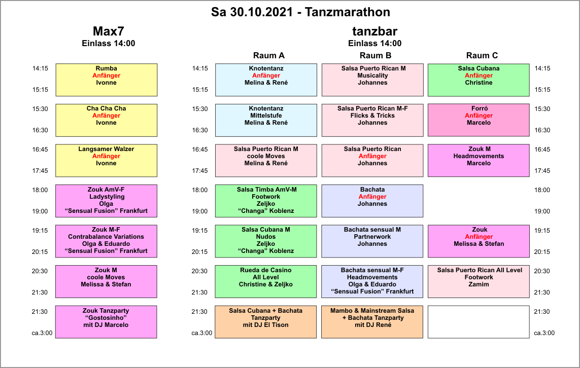 Termine Sa Tanzmarathon